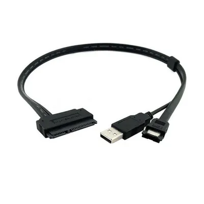 Produktbild von M13 Mini 22Pin SATA auf eSATA + USB Adapterkabel – 2,5 Zoll Festplatte HDD/SSD Daten & Strom, 50 cm