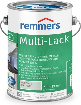Produktbild von Remmers Multi-Lack 3in1 lichtgrau (RAL 7035) 2,5 l, Lackfarbe