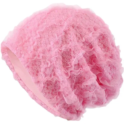 Zdjęcie produktu dla Czapka damska/męska typu slouch beanie, bawełniana, różowa, oddychająca i miękka