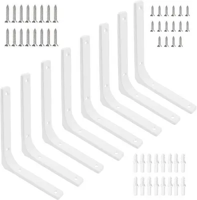 Produktbild von Weißer Plankhouders Set 8-teilig 150x125mm L-Hoek