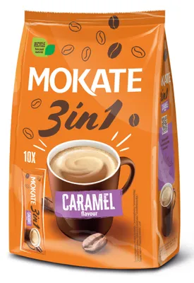 Produktbild von Mokate Kaffee Sticks 3 in 1 mit Karamell Geschmack (10 x 17g)