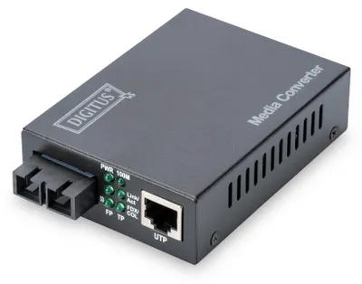 Produktbild von DIGITUS Fast Ethernet Medienkonverter, RJ45 / SC