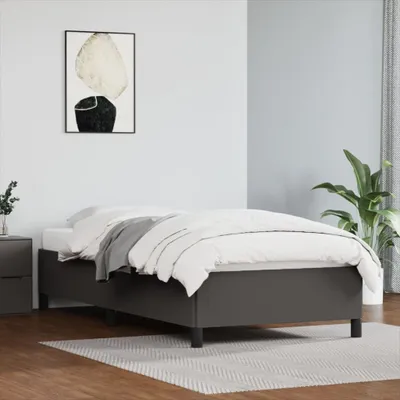 Produktbild von Bettgestell Grau 100x200 cm Kunstleder , Klassische Betten Design 2024