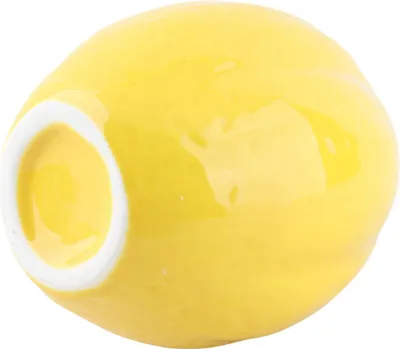 Image de Lemon Shape Vase Yellow Unique Ceramic Decorative Fruit Shaped Flower Arrangement Vase for Home Desktop Decor
