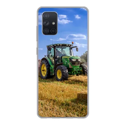 Produktbild von MuchoWow® Handyhülle Schutzhülle Hülle für Samsung Galaxy A51 Traktor - Bauernhof - Heu - Feld - Sonne - Landleben Silikon Softcase Handy Hülle - Schutzabdeckung
