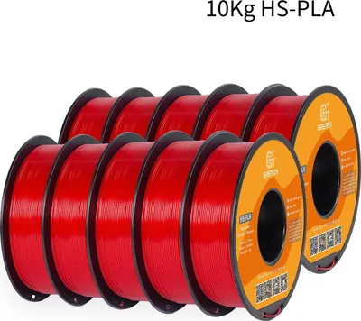 Obrázok produktu pre Filament pre 3D tlačiarne – PLA 1,75 mm – cievka 1 kg – vysokorýchlostná tlač – rýchle vytvrdzovanie – vysoká kvalita tlače – červená