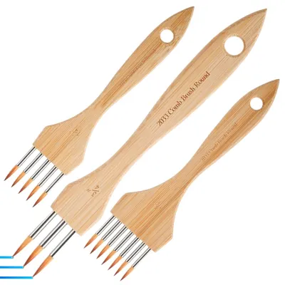 Imagen del producto de Juego de 3 pinceles de nailon para artistas