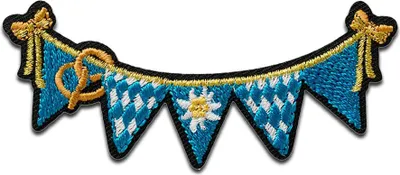 Obrázek produktu pro Bavorský věnec - nažehlovací nášivka, nažehlovací aplikace, nášivky, k nažehlení, velikost: 3 x 6,7 cm