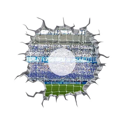 Produktbild von FC Schalke 04 LED-Lampe in Ballform mit 3D-Wandtattoo
