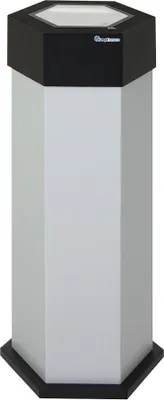 Produktbild von Abfallsammler mit Edelstahl-Einwurfklappe | 45 Liter, HxBxT 83x32,5x37,5cm | Eisenglimmer