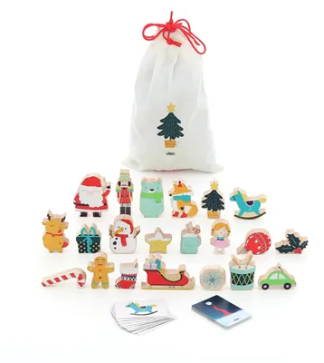 Produktbild von Adventskalender Holz 1223 VILAC Touch et Finde Spielzeug Lernspiele Kinder ab 2