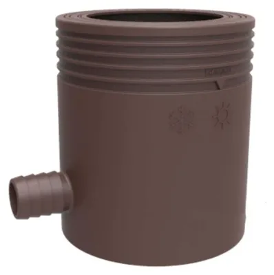 Produktbild von Marley Regensammler für Fallrohr mit Filter + Überlaufstop DN 53-75 mm braun Fallrohrfilter