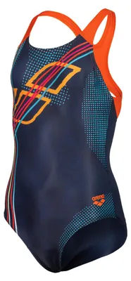 Image de Maillot de bain arena pour fille Swim Pro, résistant au chlore et à séchage rapide, couleur : bleu, tailles enfant : 152