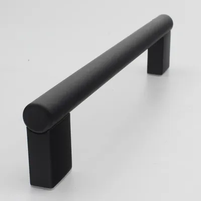Produktbild von [Handgriffshop] Tjarco Möbelgriff Schwarz 160 mm Küchengriff Schrankgriff Schubladengriff Möbelbeschlag Lochabstand 160mm Griff Schwarz-Matt