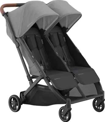 Produktbild von UPPAbaby Buggy - MINU Duo - Greyson Carbon Rahmen Mit Braunem Leder |  Zwillingsbuggy