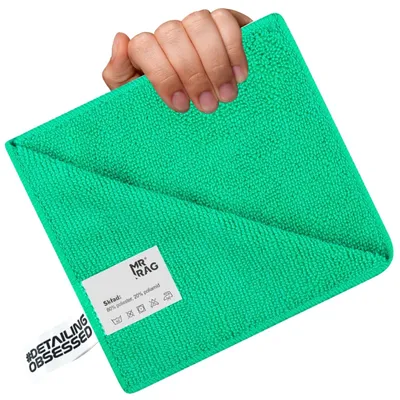 Produktbild von MR RAG Mikrofaser Tuch Grün 30x30cm 250GSM Auto Reinigung