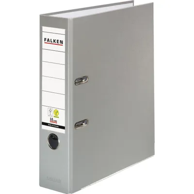 Image de Falken 20x Classeur à levier PP A4 dos de 80mm VEGAN noir Gris 09984022007F