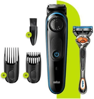 Produktbild von Braun BT3240 Bartschneider für Männer 39 Längen 0,5-20mm Wiederaufladbar Waschbar Schwarz/Blau