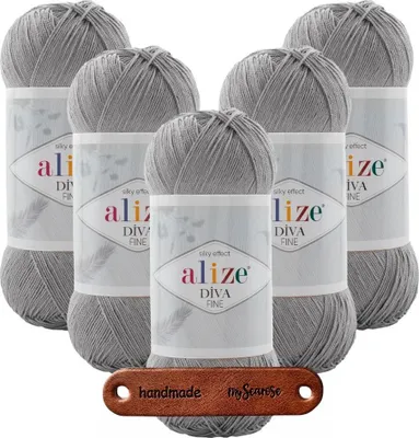 Produktbild von 5 x ALIZE DIVA FINE 87 MIT LABEL