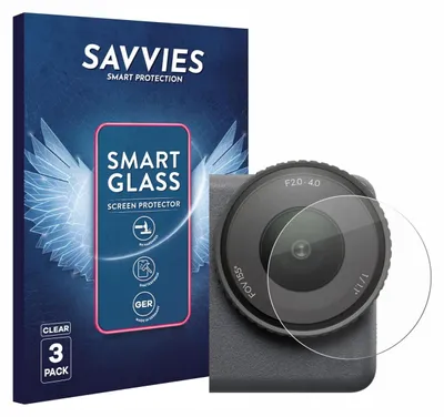 Produktbild von 3x Savvies Schutzglas Folie für DJI Osmo Action 6 (Linse) 9H Panzer Schutzfolie Glas Displayschutz klar transparent