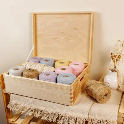 Immagine prodotto di Creative Deco XL Grande Scatola in Legno | 40x30x13 cm | Coperchio e Maniglie | Portaoggetti Portagiochi | non Levigato e non Verniciato da Decorare