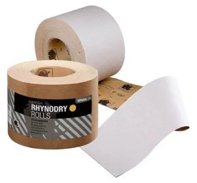 Image de Rouleau de papier abrasif INDASA Rhynalox White Line 115 mm x 50 m, grain 320
