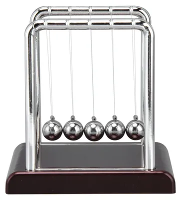 Produktbild von Balance Pendel Ball Physik Wissenschaft Metall Büro Spiele Desktop Dekoration Spielzeug Zubehör Weinrote Basis