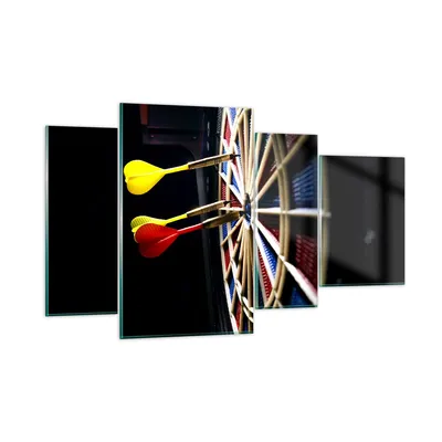 Produktbild von Bilder auf glas - Pfeil Darts Spaß Schild - 120x70cm - Glasbilder - Wandbilder - Kunstdruck - zum Aufhängen bereit - Wanddekoration aus Glas - Glas Bilder - Wandbild auf Glas - GDL120x70-2199
