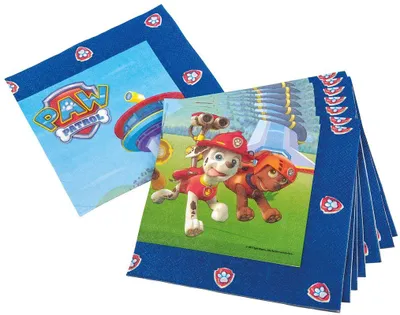 Produktbild von 20 Servietten Paw Patrol 33x33cm