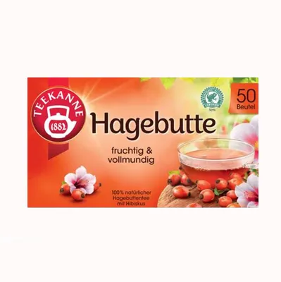 Produktbild von Teekanne Hagebutte und Hibiskus fruchtig erfrischend 50 Beutel 175g