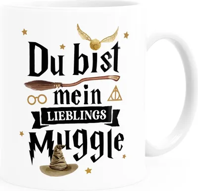 Produktbild von Kaffee-Tasse Du bist mein Lieblingsmuggle Lieblingsmensch Geschenk Partner Freund beste Freundin Moonworks® weiß standard