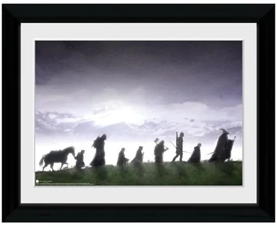 Image de Impression d'art du Seigneur des Anneaux avec cadre : Fellowship (40 x 30 cm)