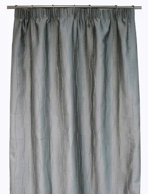 Doppelvorhang, Jacquard, Polyester, Grau, 140 x 270 cm