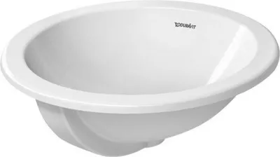 Zdjęcie produktu dla Duravit umywalka do zabudowy ARCHITEC z przelewem, bez otworu na baterię, Ø 470 mm, bez otworu na baterię, biała
