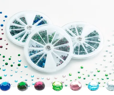 Produktbild von PEBARO Strasssteine 1440 Stk Glitzersteine für Basteln und Dekoration