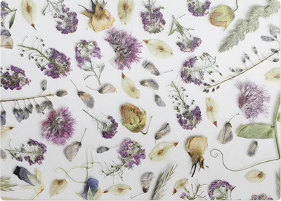 Produktbild von Trockenblumen-Puzzle – Bodenschutzmatte – Rutschfest – Schutzmatte für Büro – Vinylmatte – Stuhlunterlage  – 140 x 100 cm