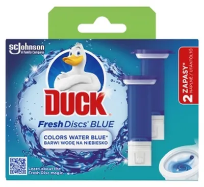Obrázok produktu pre Duck Fresh Discs Blue, Barwiące żelowe krążki do WC, zapas, 2 x 36 ml