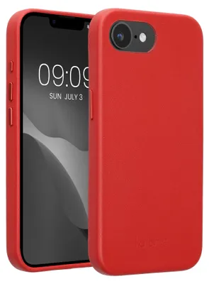Produktbild von kalibri Schutzhülle kompatibel mit Apple iPhone 17e / iPhone 16e - Hülle Leder - Hardcover Handy Cover Case Rot