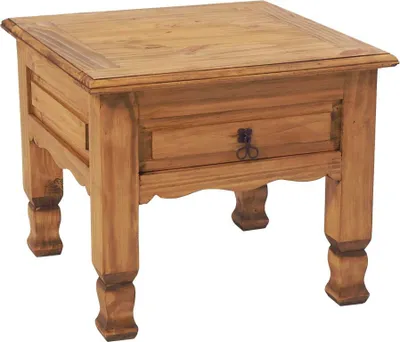 Produktbild von MiaMöbel Beistelltisch Mexico Möbel 60x50x60 cm Landhausstil Massivholz Pinie Honig