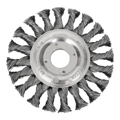 Produktbild von STIER Rundbürste 115 mm für Winkelschleifer, Bohrung 22,2 mm, gezopft, Stahl, Drahtbürste, Winkelschleifer Bürste, Schleifbürste, Topfbürste Winkelschleifer