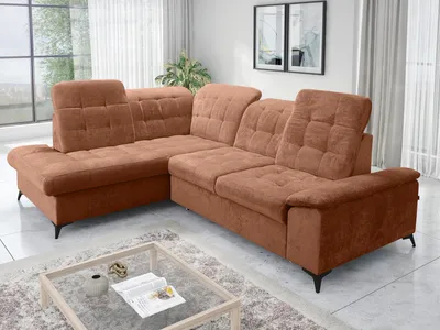 Zdjęcie produktu dla Narożnik rozkładany 268×210 CM Klasyczny Elegancki Nowoczesny Narożniki + regulacja oparcia + regulacja siedziska Kongo RBN16