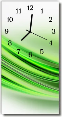 Produktbild von Tulup Glasuhr Wanduhr Küchenuhr Echt-Glas 30x60 Abstrakt Grün