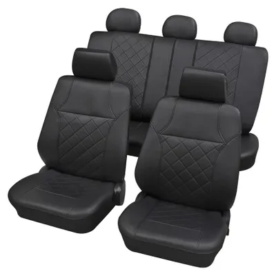 Produktbild von Auto Sitzbezüge für Vordersitze 4-teilig - Arizona schwarz, Eco Class mit SAB 2 | Autositzbezüge / Schonbezüge von PETEX