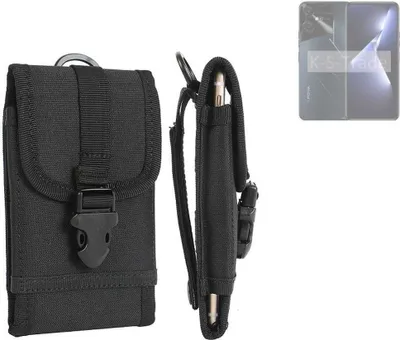 Produktbild von K-S-Trade Holster Handy Hülle kompatibel mit Tecno Pova Neo 3 Holster Handytasche Gürtel Tasche Schutz Hülle Robust Outdoor schwarz