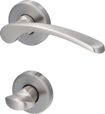 Produktbild von Alpertec WC-Rosettengarnitur Amos Messing silber rund