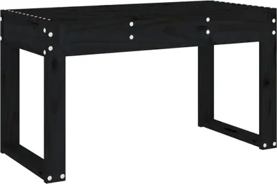 Produktbild von vidaXL Gartenbank Schwarz 80x38x45 cm Massivholz Kiefer