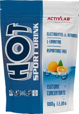 Produktbild von Activlab Hot Sport Drink 1000g, isotonisch, Elektrolyte, Vitamine, L-Carnitin - Orange