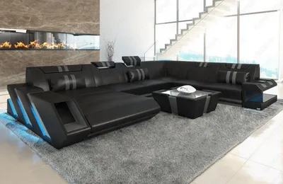 Produktbild von Wohnlandschaft Apollonia in Echtleder XXL Sofa