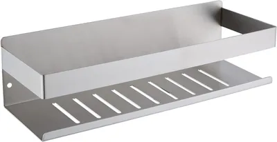 Produktbild von Duschablage ohne Bohren, Duschablage aus gebürstetem Nickel, wandmontiert, Edelstahl SUS304, rostfreier Duschkorb, Badezimmerablage ohne Bohren, 30 cm, selbst