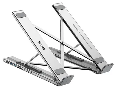 Produktbild von Unitek Verstellbarer Laptop-Ständer + Hub
